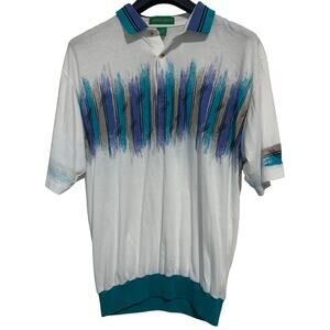 Grand Slam Y2K Vintage Men’s Color Block Polo Cotton Blend Size Large